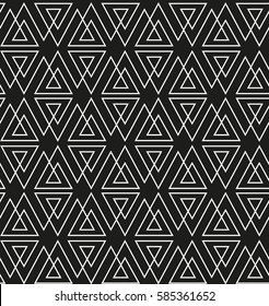 Seamless black - white geometric pattern