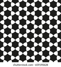 Seamless black - white geometric pattern