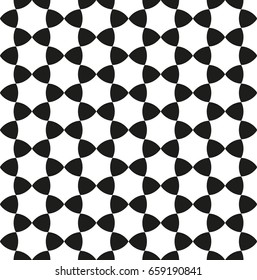 Seamless black - white geometric pattern
