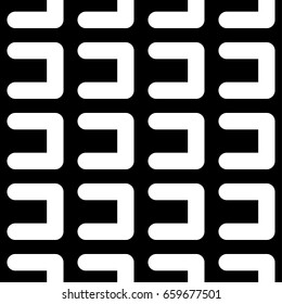 Seamless Black White Geometric Pattern Vector Stock Vector (Royalty ...