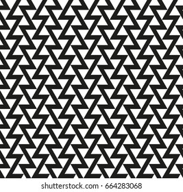 Seamless black - white geometric pattern
