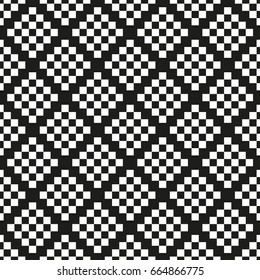 Seamless black - white geometric pattern