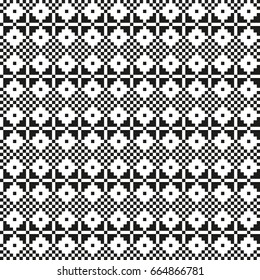 Seamless black - white geometric pattern
