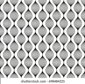 Seamless black - white geometric pattern