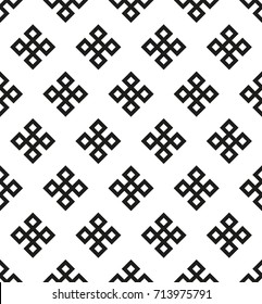 Seamless black - white geometric pattern