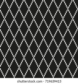 Seamless black - white geometric pattern