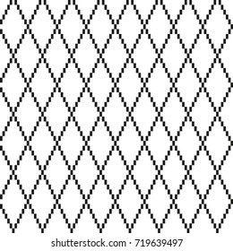 Seamless black - white geometric pattern