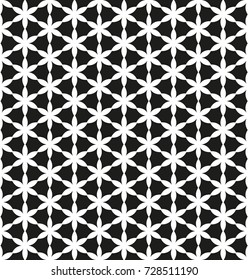 Seamless black - white geometric pattern