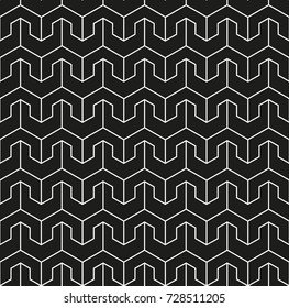 Seamless black - white geometric pattern
