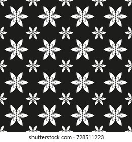 Seamless black - white geometric pattern