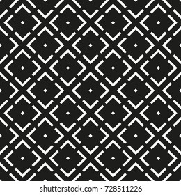 Seamless black - white geometric pattern