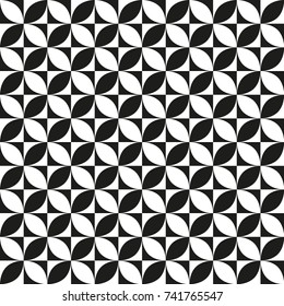 Seamless black - white geometric pattern