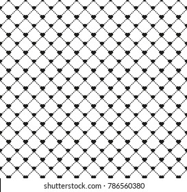 Seamless black - white geometric pattern