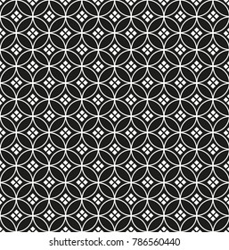 Seamless black - white geometric pattern