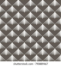 Seamless black - white geometric pattern vector illustration