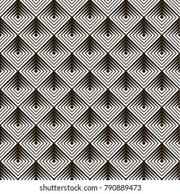 Seamless black - white geometric pattern vector illustration