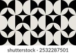 Seamless black and white geometric retro vintage pattern. Repeated and decorative design that can be used for packaging, decorating, interior design, wallpapers, banners, and more.