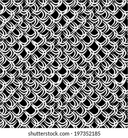 Seamless black and white geometric vector pattern 