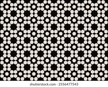 Seamless black and white geometric vintage floral pattern. Repeated and decorative design that can be used for packaging, decorating, interior design, wallpapers, banners, and more.