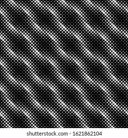 Seamless black and white geometrical diagonal square pattern background - abstract vector design