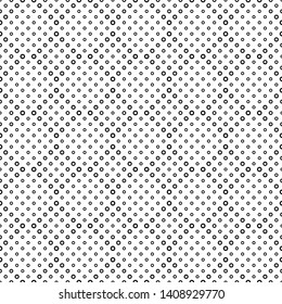 Seamless black and white geometrical ring pattern background - monochrome abstract vector illustration