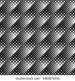 Seamless black and white geometrical square pattern background design - monochrome abstract vector graphic