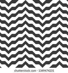 Seamless Black White Glitch Zig Zag Stock Vector (Royalty Free ...