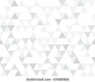 Seamless Black, White and Grey Triangle Pattern. Vector Background. Geometric Abstract Texture.