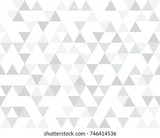 Seamless Black, White and Grey Triangle Pattern. Vector Background. Geometric Abstract Texture.