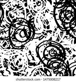 Seamless black and white grunge background