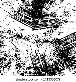Seamless black and white grunge texture. Abstract repeating background. Grim urban surface