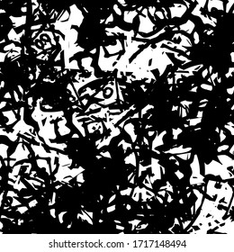 Seamless black and white grunge texture. Abstract repeating background. Grim urban surface