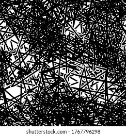 Seamless black and white grunge texture