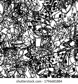 Nahtlose, schwarz-weiße Grunge-Textur