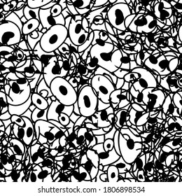 La textura de grunge blanco y negro sin foco. Patrón monocromo de repetición de tintas