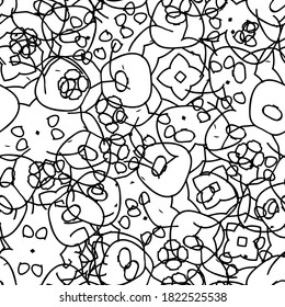 Seamless black and white grunge texture. Abstract repeating background. Grim urban surface