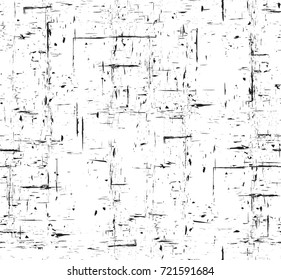 Seamless black and white grunge texture with scuffs. Vector pattern for your creativity.