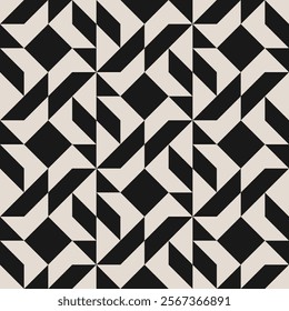 Seamless black and white half square triangle pattern. Repeated and decorative design that can be used for packaging, decorating, interior design, textiles and more.


