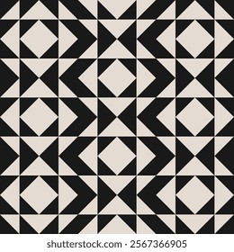 Seamless black and white half square triangle pattern. Repeated and decorative design that can be used for packaging, decorating, interior design, textiles and more.


