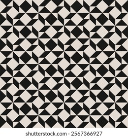 Seamless black and white half square triangle pattern. Repeated and decorative design that can be used for packaging, decorating, interior design, textiles and more.


