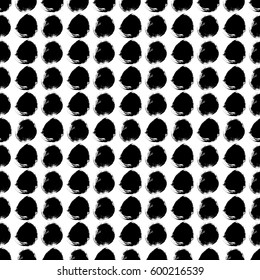 Seamless black and white hand drawn pattern