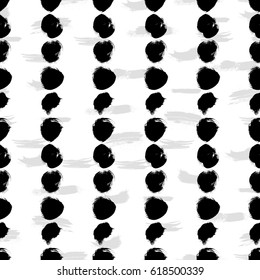 Seamless black and white hand drawn pattern