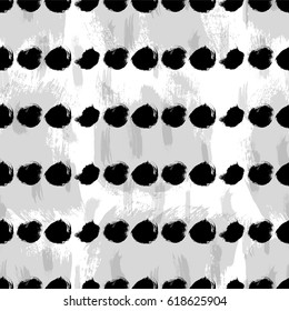 Seamless black and white hand drawn pattern