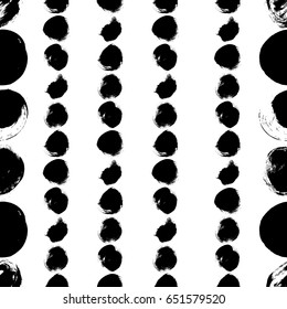 Seamless black and white hand drawn pattern