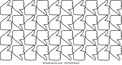 Seamless black and white hand-drawn doodle pattern. like signs.