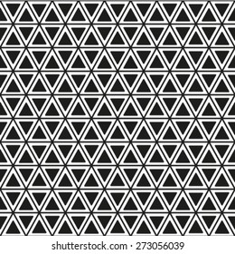 Seamless black and white hexagonal ethnic pattern vector