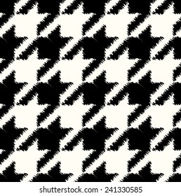 seamless black and white houndstooth checkered pattern