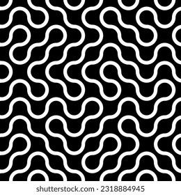 The seamless black and white image of metaball shapes and connecting ball shapes