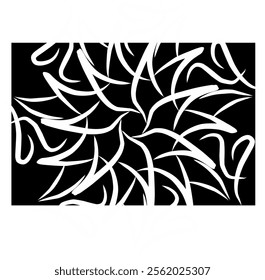 Seamless black and white kaleidoscope floral art pattern of traditional Indonesian Flores woven ornament for wallpaper advertising, background stickers or clothing