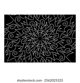 Seamless black and white kaleidoscope floral art pattern of traditional Indonesian Flores woven ornament for wallpaper advertising, background stickers or clothing